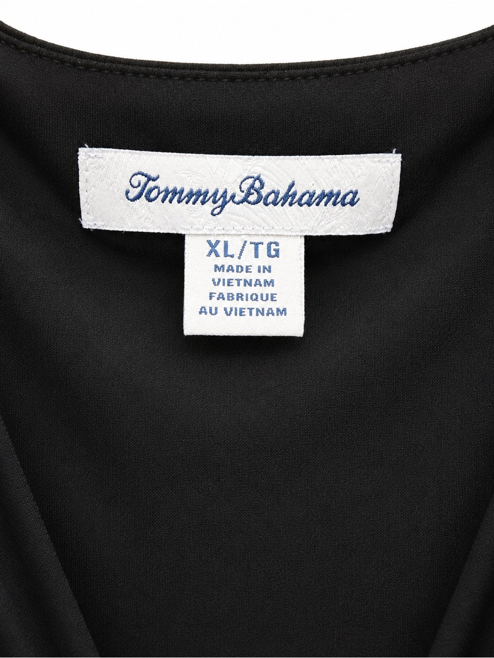 Tommy Bahama XL Black Wide Leg Jumpsuit Ruched Tassel Stretch Resort Wear - Picture 6 of 7